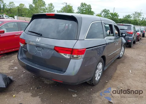 2015 Honda Odyssey Ex-L из США, поврежденный, VIN 5FNRL5H67FB049842